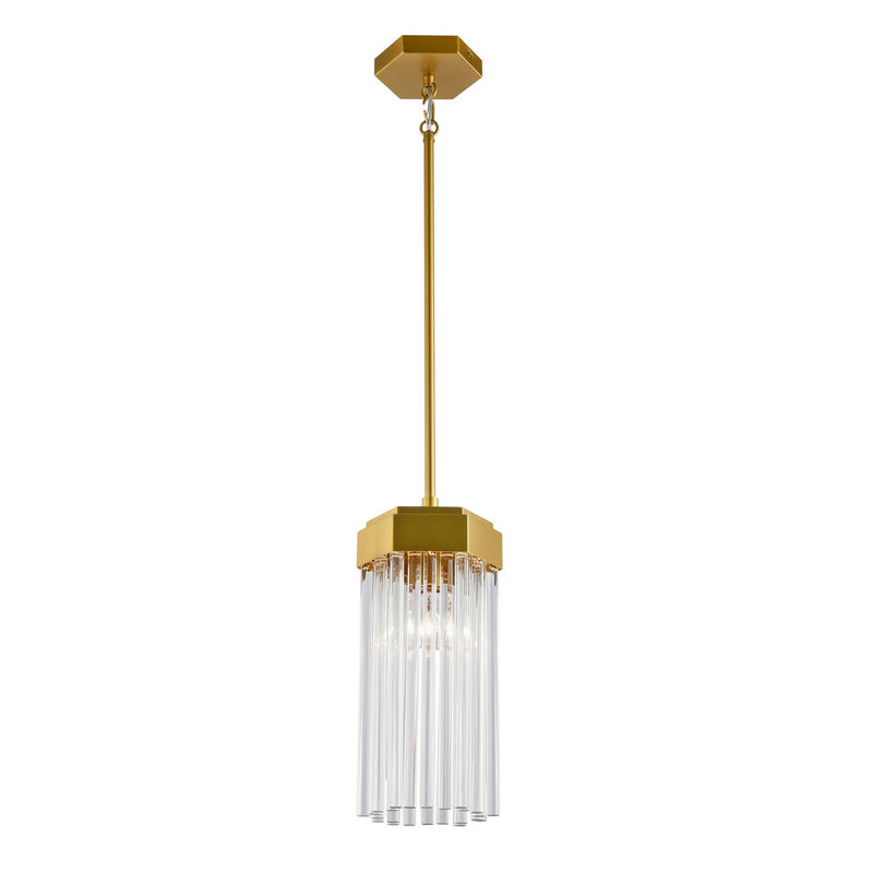 One Light Pendant<br /><span style="color:#4AB0CE;">Entrega: 4-10 dias en USA</span><br /><span style="color:#4AB0CE;font-size:60%;">PREGUNTE POR ENTREGA EN PANAMA</span><br />Collection: Emma<br />Finish: Brushed Brass