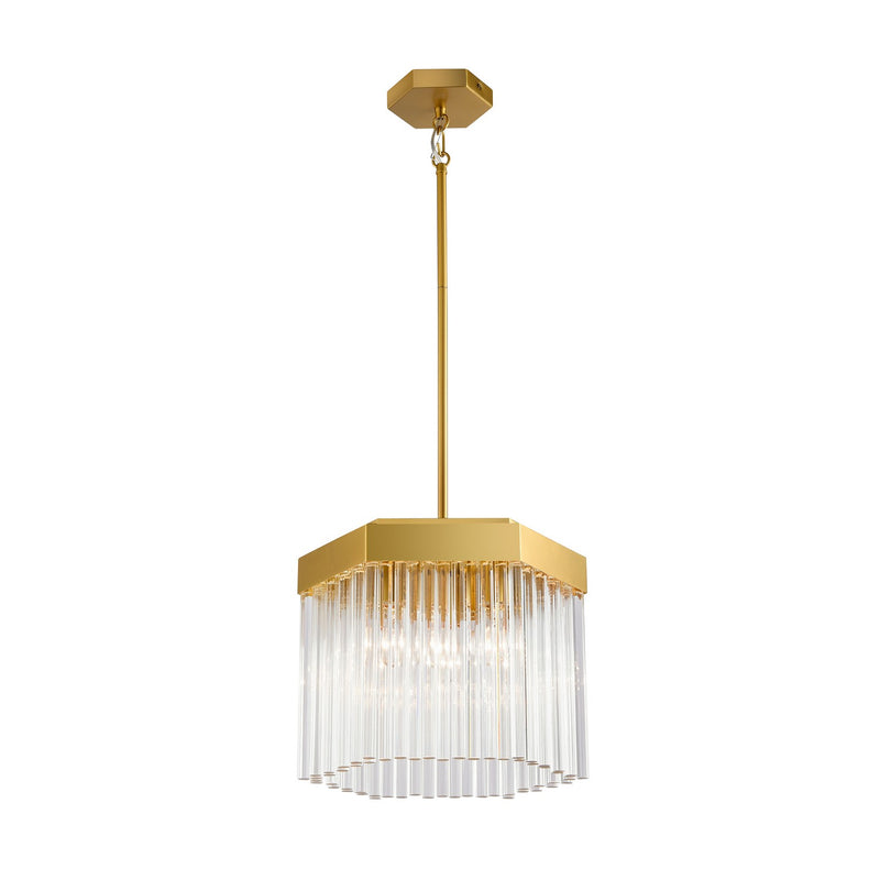 Three Light Pendant<br /><span style="color:#4AB0CE;">Entrega: 4-10 dias en USA</span><br /><span style="color:#4AB0CE;font-size:60%;">PREGUNTE POR ENTREGA EN PANAMA</span><br />Collection: Emma<br />Finish: Brushed Brass