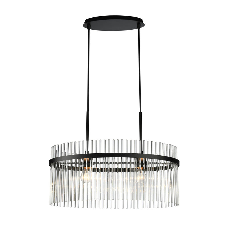 Two Light Chandelier<br /><span style="color:#4AB0CE;">Entrega: 4-10 dias en USA</span><br /><span style="color:#4AB0CE;font-size:60%;">PREGUNTE POR ENTREGA EN PANAMA</span><br />Collection: Ava<br />Finish: Black