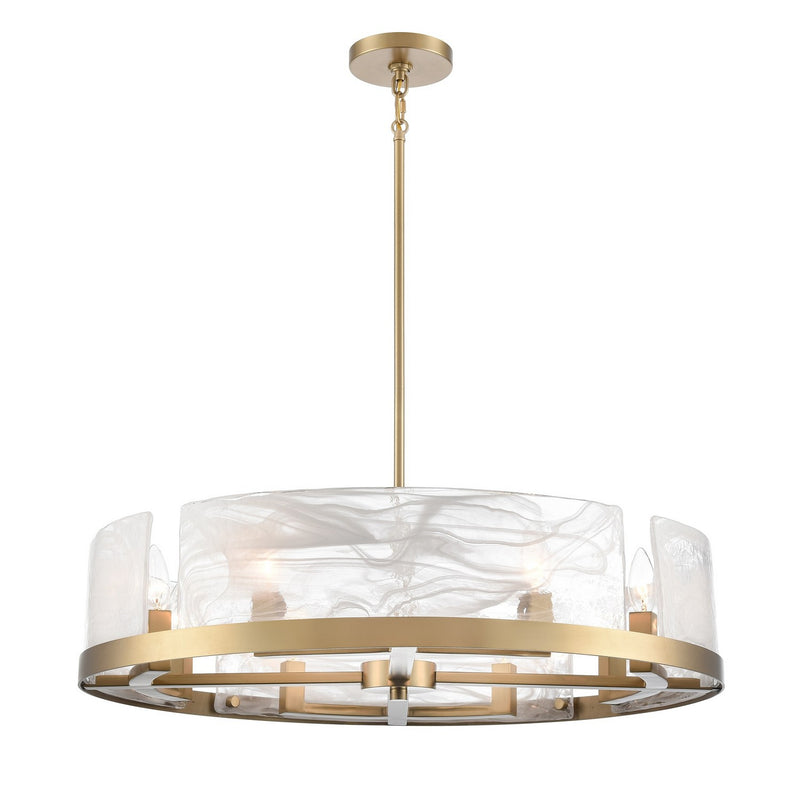 Eight Light Chandelier<br /><span style="color:#4AB0CE;">Entrega: 4-10 dias en USA</span><br /><span style="color:#4AB0CE;font-size:60%;">PREGUNTE POR ENTREGA EN PANAMA</span><br />Collection: Skye<br />Finish: Brass