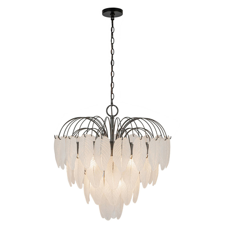 Ten Light Chandelier<br /><span style="color:#4AB0CE;">Entrega: 4-10 dias en USA</span><br /><span style="color:#4AB0CE;font-size:60%;">PREGUNTE POR ENTREGA EN PANAMA</span><br />Collection: Alessia<br />Finish: Black