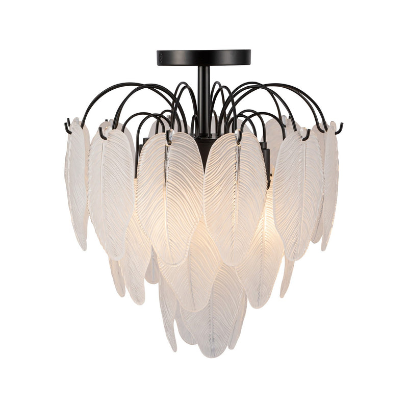 Four Light Semi Flush Mount<br /><span style="color:#4AB0CE;">Entrega: 4-10 dias en USA</span><br /><span style="color:#4AB0CE;font-size:60%;">PREGUNTE POR ENTREGA EN PANAMA</span><br />Collection: Alessia<br />Finish: Black
