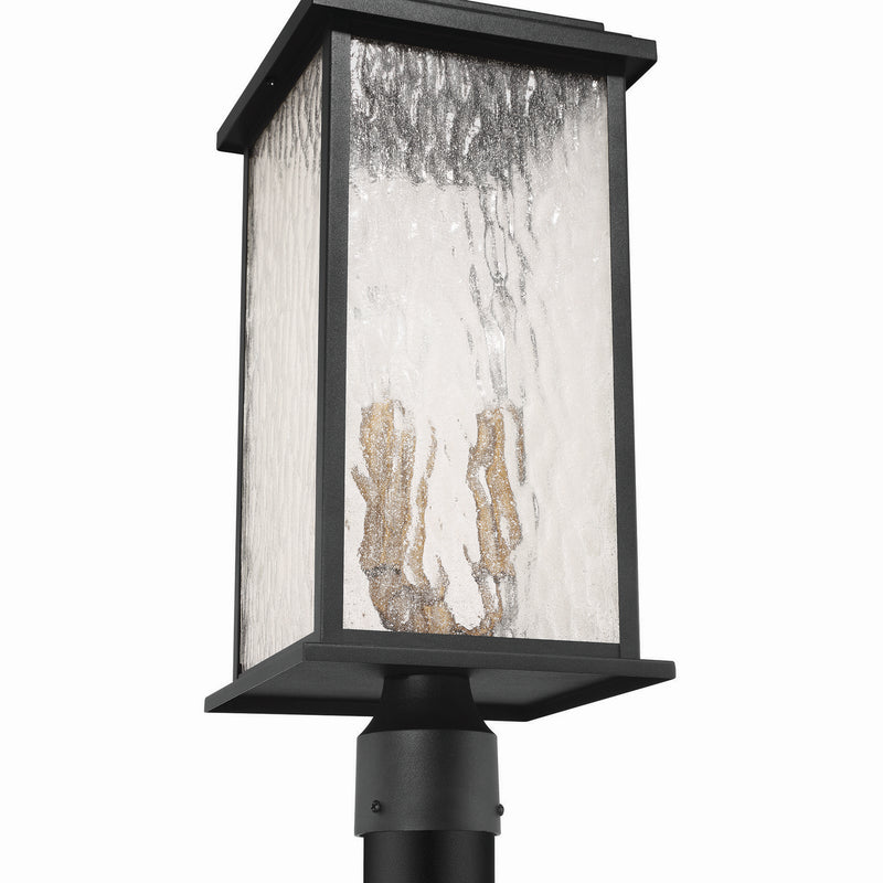 Three Light Outdoor Post Mount<br /><span style="color:#4AB0CE;">Entrega: 4-10 dias en USA</span><br /><span style="color:#4AB0CE;font-size:60%;">PREGUNTE POR ENTREGA EN PANAMA</span><br />Collection: Estate<br />Finish: Black, Brass
