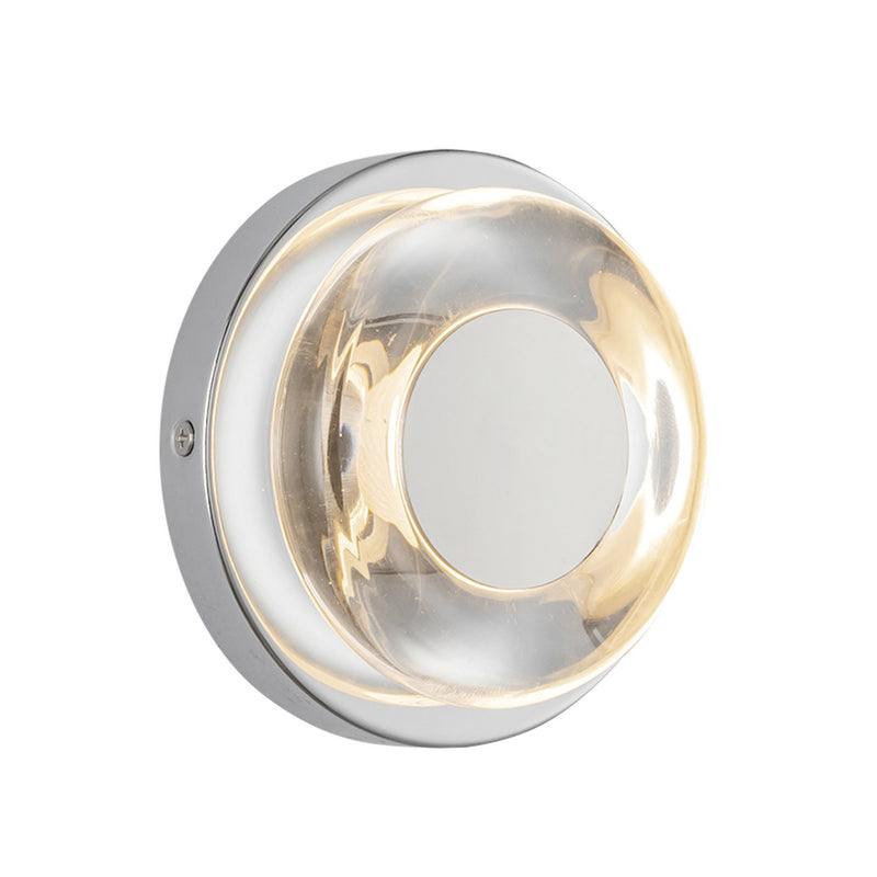 LED Wall Sconce<br /><span style="color:#4AB0CE;">Entrega: 4-10 dias en USA</span><br /><span style="color:#4AB0CE;font-size:60%;">PREGUNTE POR ENTREGA EN PANAMA</span><br />Collection: Stephord<br />Finish: Chrome/Clear Glass