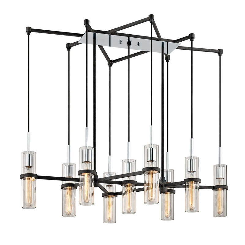 Troy Lighting - F6199-TRN/PC - Nine Light Linear - Xavier - Vintage Iron