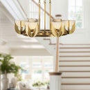 Alora - CH362627VBAR-UNV - LED Chandelier - Colette - Vintage Brass/Alabaster