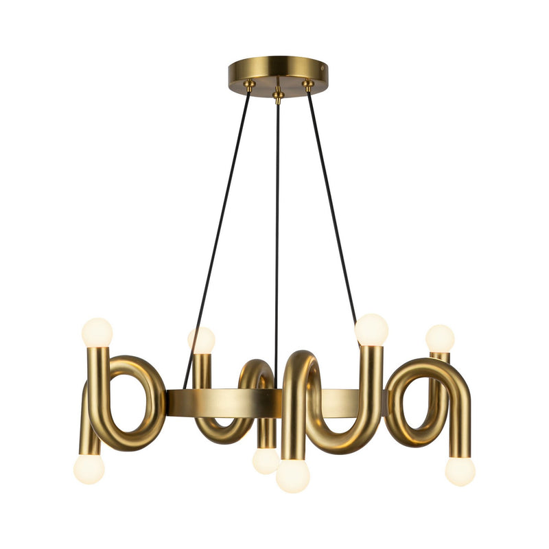 Eight Light Chandelier<br /><span style="color:#4AB0CE;">Entrega: 4-10 dias en USA</span><br /><span style="color:#4AB0CE;font-size:60%;">PREGUNTE POR ENTREGA EN PANAMA</span><br />Collection: Sadie<br />Finish: Brushed Gold