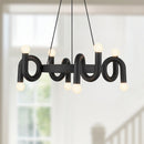 Alora - CH420823MB - Eight Light Chandelier - Sadie - Matte Black
