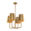 Four Light Chandelier<br /><span style="color:#4AB0CE;">Entrega: 4-10 dias en USA</span><br /><span style="color:#4AB0CE;font-size:60%;">PREGUNTE POR ENTREGA EN PANAMA</span><br />Collection: Plisse<br />Finish: Aged Gold