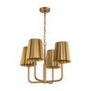 Four Light Chandelier<br /><span style="color:#4AB0CE;">Entrega: 4-10 dias en USA</span><br /><span style="color:#4AB0CE;font-size:60%;">PREGUNTE POR ENTREGA EN PANAMA</span><br />Collection: Plisse<br />Finish: Aged Gold