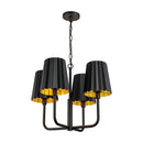 Four Light Chandelier<br /><span style="color:#4AB0CE;">Entrega: 4-10 dias en USA</span><br /><span style="color:#4AB0CE;font-size:60%;">PREGUNTE POR ENTREGA EN PANAMA</span><br />Collection: Plisse<br />Finish: Matte Black