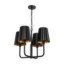 Four Light Chandelier<br /><span style="color:#4AB0CE;">Entrega: 4-10 dias en USA</span><br /><span style="color:#4AB0CE;font-size:60%;">PREGUNTE POR ENTREGA EN PANAMA</span><br />Collection: Plisse<br />Finish: Matte Black