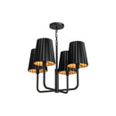 Alora - CH528423MB - Four Light Chandelier - Plisse - Matte Black