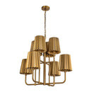 Eight Light Chandelier<br /><span style="color:#4AB0CE;">Entrega: 4-10 dias en USA</span><br /><span style="color:#4AB0CE;font-size:60%;">PREGUNTE POR ENTREGA EN PANAMA</span><br />Collection: Plisse<br />Finish: Aged Gold