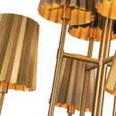 Eight Light Chandelier<br /><span style="color:#4AB0CE;">Entrega: 4-10 dias en USA</span><br /><span style="color:#4AB0CE;font-size:60%;">PREGUNTE POR ENTREGA EN PANAMA</span><br />Collection: Plisse<br />Finish: Aged Gold