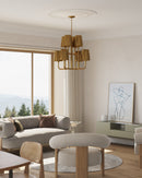 Alora - CH528830AG - Eight Light Chandelier - Plisse - Aged Gold