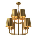 Alora - CH528830AG - Eight Light Chandelier - Plisse - Aged Gold