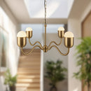 Alora - CH558427BGOP - Four Light Chandelier - Effie - Brushed Gold/Opal Glass