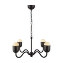 Four Light Chandelier<br /><span style="color:#4AB0CE;">Entrega: 4-10 dias en USA</span><br /><span style="color:#4AB0CE;font-size:60%;">PREGUNTE POR ENTREGA EN PANAMA</span><br />Collection: Effie<br />Finish: Matte Black/Opal Glass
