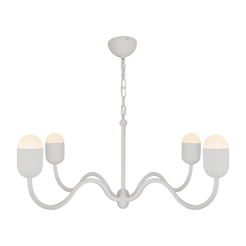 Four Light Chandelier<br /><span style="color:#4AB0CE;">Entrega: 1-2 semanas en USA</span><br /><span style="color:#4AB0CE;font-size:60%;">PREGUNTE POR ENTREGA EN PANAMA</span><br />Collection: Effie<br />Finish: Antique White/Opal Glass