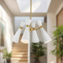 Alora - CH574424WHAG - Four Light Chandelier - Blake - White/Aged Gold