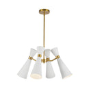 Four Light Chandelier<br /><span style="color:#4AB0CE;">Entrega: 4-10 dias en USA</span><br /><span style="color:#4AB0CE;font-size:60%;">PREGUNTE POR ENTREGA EN PANAMA</span><br />Collection: Blake<br />Finish: White/Aged Gold