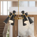 Alora - CH574632MBAG - Six Light Chandelier - Blake - Matte Black/Aged Gold