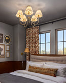 Alora - CH610530BGFW - Five Light Chandelier - Rosemary - Brushed Gold/Folded White
