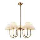 Five Light Chandelier<br /><span style="color:#4AB0CE;">Entrega: 4-10 dias en USA</span><br /><span style="color:#4AB0CE;font-size:60%;">PREGUNTE POR ENTREGA EN PANAMA</span><br />Collection: Rosemary<br />Finish: Brushed Gold/Folded White