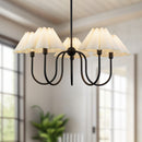 Alora - CH610530MBFW - Five Light Chandelier - Rosemary - Matte Black/Folded White