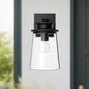 Alora - EW533006BKCB - One Light Exterior Wall Mount - Quincy - Clear Bubble Glass/Textured Black
