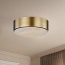 LED Flush Mount<br /><span style="color:#4AB0CE;">Entrega: 4-10 dias en USA</span><br /><span style="color:#4AB0CE;font-size:60%;">PREGUNTE POR ENTREGA EN PANAMA</span><br />Collection: Blanco<br />Finish: Vintage Brass/Alabaster