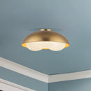 Alora - FM495316BGOP - Three Light Flush Mount - Robyn - Brushed Gold/Opal Glass