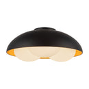 Three Light Flush Mount<br /><span style="color:#4AB0CE;">Entrega: 4-10 dias en USA</span><br /><span style="color:#4AB0CE;font-size:60%;">PREGUNTE POR ENTREGA EN PANAMA</span><br />Collection: Robyn<br />Finish: Matte Black/Opal Glass