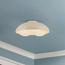 Alora - FM495316PWOP - Three Light Flush Mount - Robyn - Pearl White/Opal Glass
