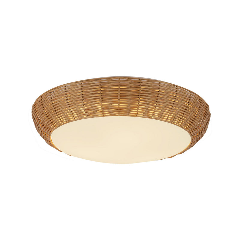 Three Light Flush Mount<br /><span style="color:#4AB0CE;">Entrega: 4-10 dias en USA</span><br /><span style="color:#4AB0CE;font-size:60%;">PREGUNTE POR ENTREGA EN PANAMA</span><br />Collection: Merida<br />Finish: Rattan