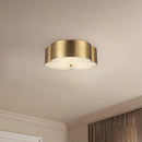 Alora - FM566314BG - Three Light Flush Mount - Adella - Brushed Gold