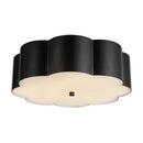 Three Light Flush Mount<br /><span style="color:#4AB0CE;">Entrega: 4-10 dias en USA</span><br /><span style="color:#4AB0CE;font-size:60%;">PREGUNTE POR ENTREGA EN PANAMA</span><br />Collection: Blossom<br />Finish: Matte Black