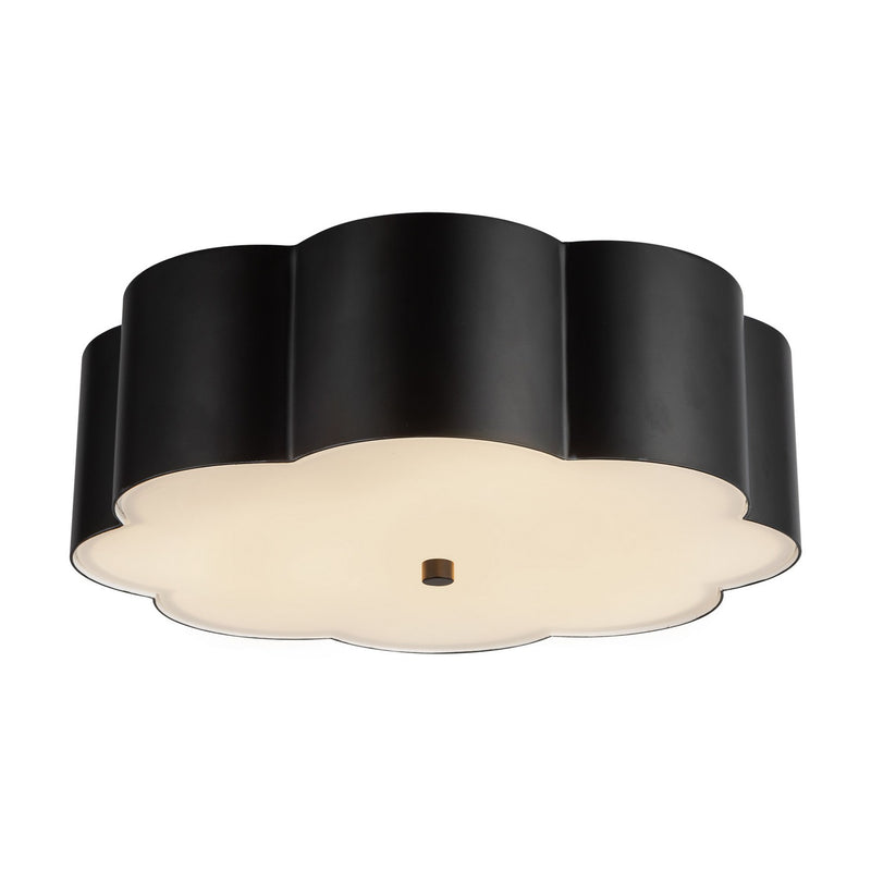 Three Light Flush Mount<br /><span style="color:#4AB0CE;">Entrega: 4-10 dias en USA</span><br /><span style="color:#4AB0CE;font-size:60%;">PREGUNTE POR ENTREGA EN PANAMA</span><br />Collection: Blossom<br />Finish: Matte Black