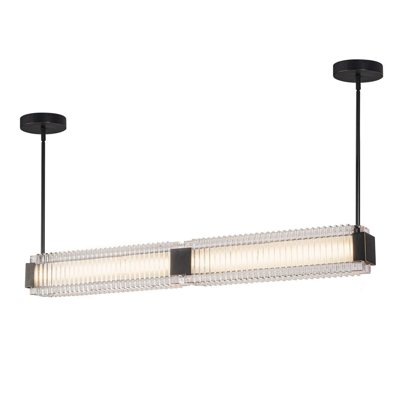 LED Linear Pendant<br /><span style="color:#4AB0CE;">Entrega: 4-10 dias en USA</span><br /><span style="color:#4AB0CE;font-size:60%;">PREGUNTE POR ENTREGA EN PANAMA</span><br />Collection: Alai<br />Finish: Urban Bronze/Ribbed Glass