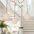 Alora - MP579712BGGR - Three Light Pendant - Cherise - Brushed Gold/Glossy Ribbed Opal Glass