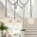 Alora - MP579712MBGR - Three Light Pendant - Cherise - Matte Black/Glossy Ribbed Opal Glass