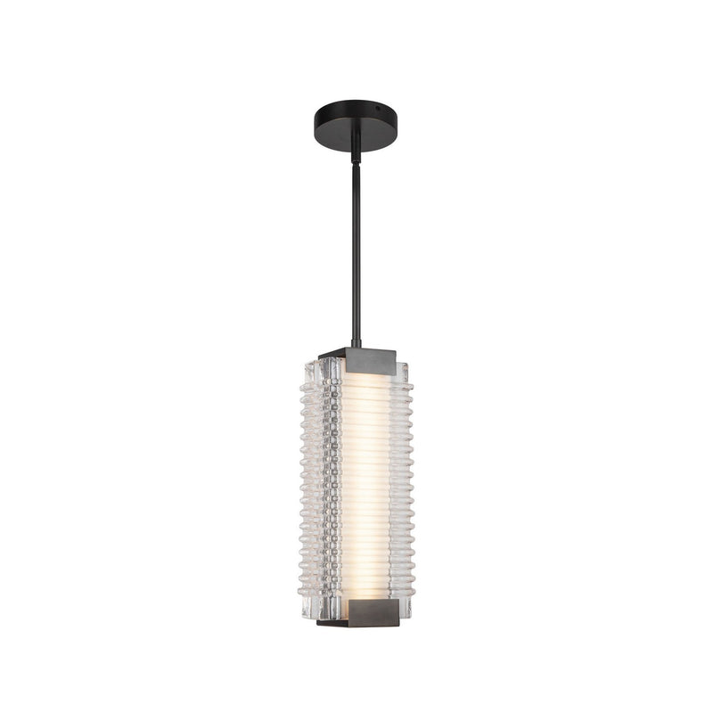 LED Pendant<br /><span style="color:#4AB0CE;">Entrega: 4-10 dias en USA</span><br /><span style="color:#4AB0CE;font-size:60%;">PREGUNTE POR ENTREGA EN PANAMA</span><br />Collection: Alai<br />Finish: Urban Bronze/Ribbed Glass