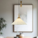 Alora - PD447120BGWL - One Light Pendant - Ellen - Brushed Gold/White Linen