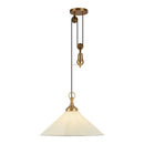 One Light Pendant<br /><span style="color:#4AB0CE;">Entrega: 7-8 semanas en USA</span><br /><span style="color:#4AB0CE;font-size:60%;">PREGUNTE POR ENTREGA EN PANAMA</span><br />Collection: Ellen<br />Finish: Brushed Gold/White Linen