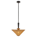 One Light Pendant<br /><span style="color:#4AB0CE;">Entrega: 4-10 dias en USA</span><br /><span style="color:#4AB0CE;font-size:60%;">PREGUNTE POR ENTREGA EN PANAMA</span><br />Collection: Bridgette<br />Finish: Matte Black/Rattan