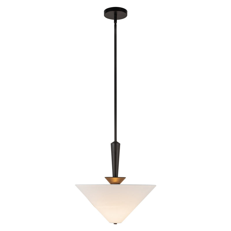 One Light Pendant<br /><span style="color:#4AB0CE;">Entrega: 4-10 dias en USA</span><br /><span style="color:#4AB0CE;font-size:60%;">PREGUNTE POR ENTREGA EN PANAMA</span><br />Collection: Bridgette<br />Finish: Matte Black/White Linen