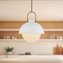 Alora - PD507216WHOP - One Light Pendant - Harper - White/Opal Glass