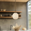 Alora - PD579107BGGR - One Light Pendant - Cherise - Brushed Gold/Glossy Ribbed Opal Glass