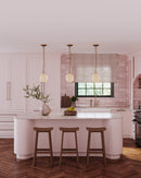 One Light Pendant<br /><span style="color:#4AB0CE;">Entrega: 4-10 dias en USA</span><br /><span style="color:#4AB0CE;font-size:60%;">PREGUNTE POR ENTREGA EN PANAMA</span><br />Collection: Cherise<br />Finish: Brushed Gold/Glossy Ribbed Opal Glass